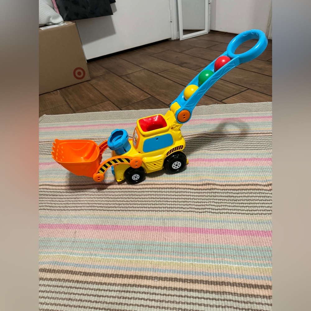 VTech Pop-a-Balls Push & Pop Bulldozer toy & Fisher-Price Tap & Turn Bench - Picture 2 of 5